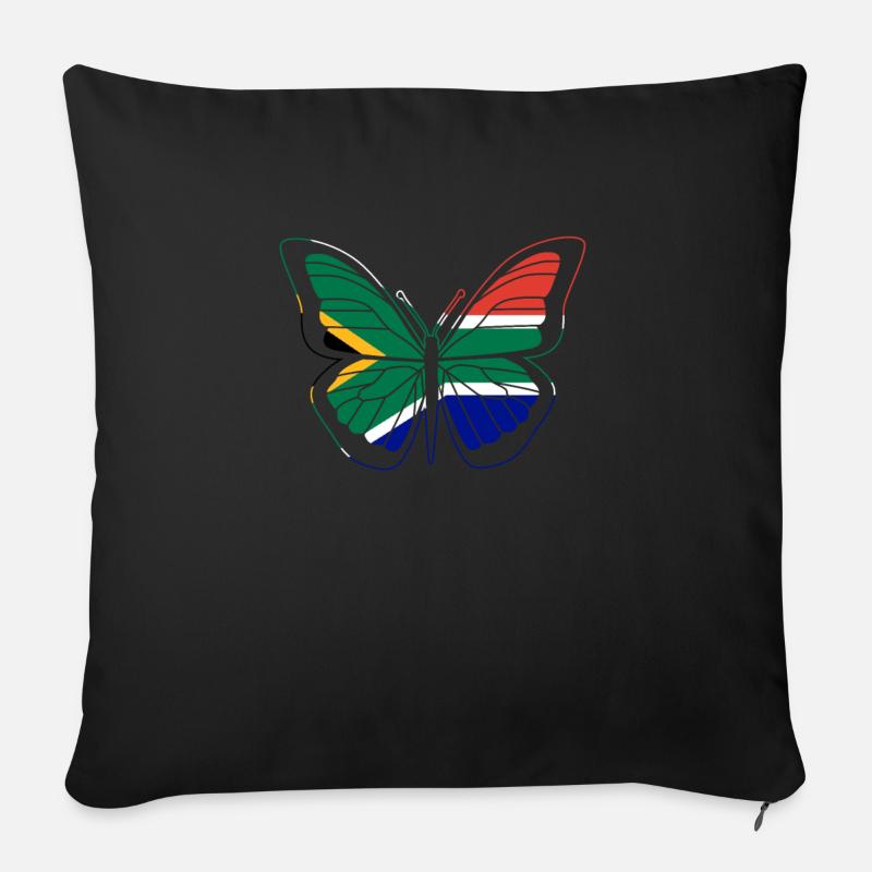 Südafrika - Sofakissenbezug 45 x 45 cm - Schwarz