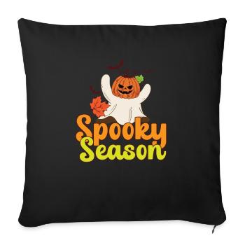 Lazy Halloween Spooky Season Boo Ghost Jack O - Sofakissenbezug 45 x 45 cm - Schwarz - Vorne