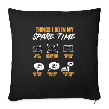 RC Car Remote Control Car - Sofa pillowcase 17,3'' x 17,3'' (45 x 45 cm) - black - Front