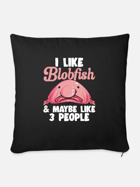 Blobfisch - Sofakissenbezug 45 x 45 cm - Schwarz