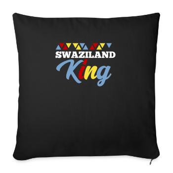 Swaziland - Housse de coussin décorative 45 x 45 cm - noir - Devant