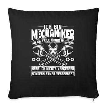 Mechaniker Schrauber Mechatroniker - Sofakissenbezug 45 x 45 cm - Schwarz - Vorne