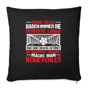 Handballtorwart Torwart Handballer - Sofakissenbezug 45 x 45 cm - Schwarz - Vorne