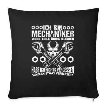 Mechaniker Schrauber Mechatroniker - Sofakissenbezug 45 x 45 cm - Schwarz - Vorne