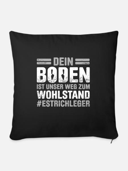 Estrich Legen Für Estrichleger Estrichbauer Handwe - Sofakissenbezug 45 x 45 cm - Schwarz
