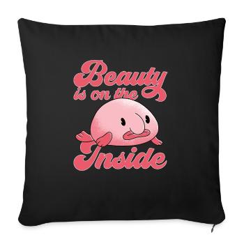 Blob fish - Sofa pillowcase 17,3'' x 17,3'' (45 x 45 cm) - black - Front