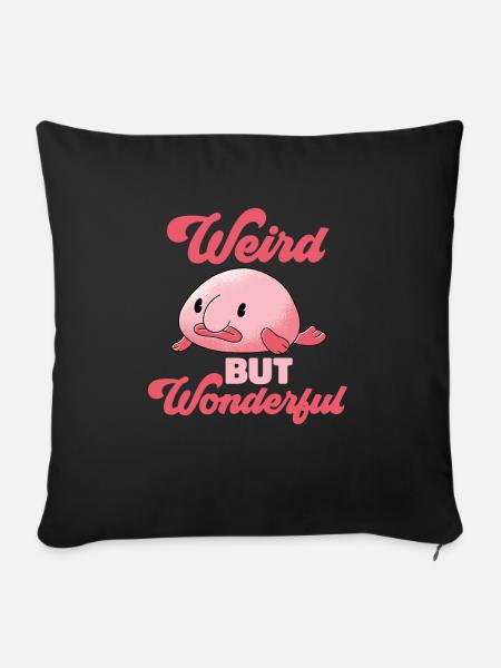 Blobfisch - Sofakissenbezug 45 x 45 cm - Schwarz