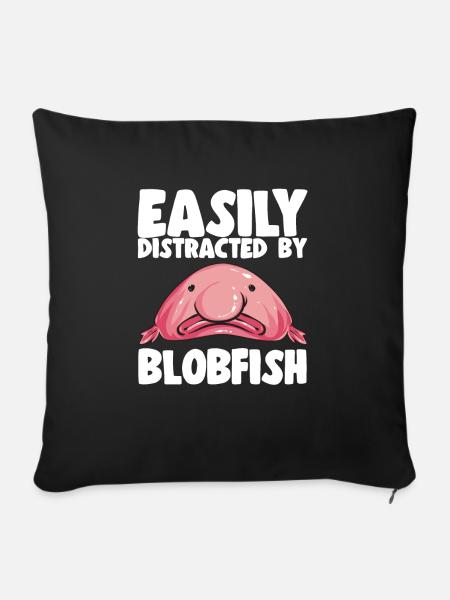 Blobfisch - Sofakissenbezug 45 x 45 cm - Schwarz