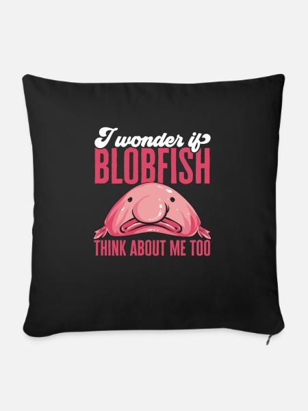 Blobfisch - Sofakissenbezug 45 x 45 cm - Schwarz