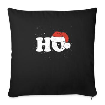 Ho Santa Claus Hat Funny Christmas Winter - Sofa pillowcase 17,3'' x 17,3'' (45 x 45 cm) - black - Front