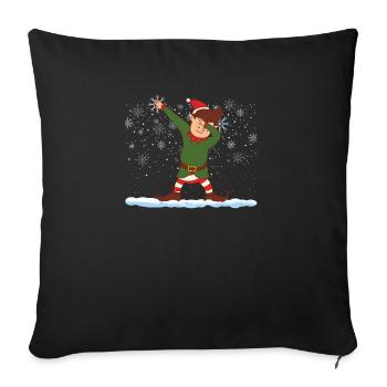 Weihnachten Dabbing Elf Squad Xmas Familie - Sofakissenbezug 45 x 45 cm - Schwarz - Vorne