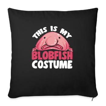 Blob fish - Sofa pillowcase 17,3'' x 17,3'' (45 x 45 cm) - black - Front