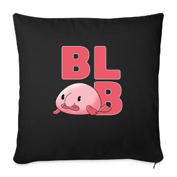 Blob fish - Sofa pillowcase 17,3'' x 17,3'' (45 x 45 cm) - black - Front