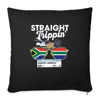 Straight Trippin' South Africa Vacation Tour - Housse de coussin décorative 45 x 45 cm - noir - Devant