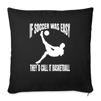 Soccer Design Soccer Team Soccer Player - Sofa pillowcase 17,3'' x 17,3'' (45 x 45 cm) - black - Front
