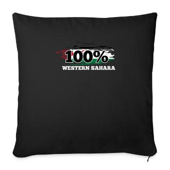 Western Sahara - Sofa pillowcase 17,3'' x 17,3'' (45 x 45 cm) - black - Front