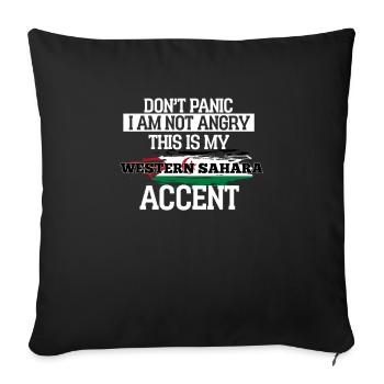 Western Sahara - Sofa pillowcase 17,3'' x 17,3'' (45 x 45 cm) - black - Front