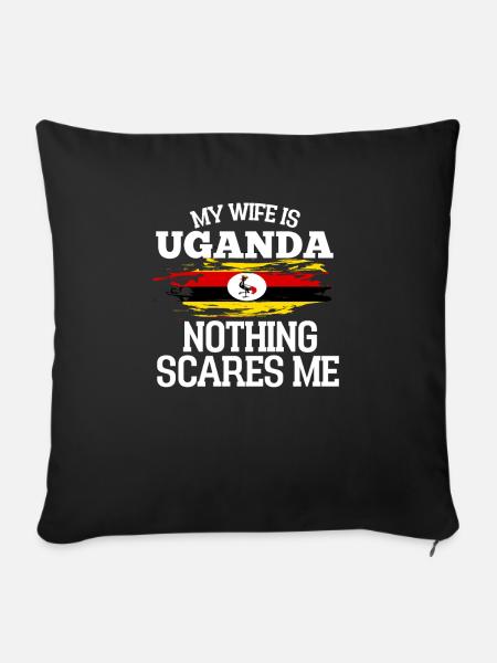 Uganda - Sofakissenbezug 45 x 45 cm - Schwarz
