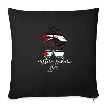 Western Sahara - Sofa pillowcase 17,3'' x 17,3'' (45 x 45 cm) - black - Front