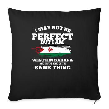 Western Sahara - Sofa pillowcase 17,3'' x 17,3'' (45 x 45 cm) - black - Front