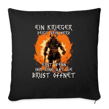 Wikinger Krieger Entdecke die Nordmänner - Sofakissenbezug 45 x 45 cm - Schwarz - Vorne