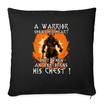 Guerriers vikings Braves guerriers du Nord - Housse de coussin décorative 45 x 45 cm - noir - Devant