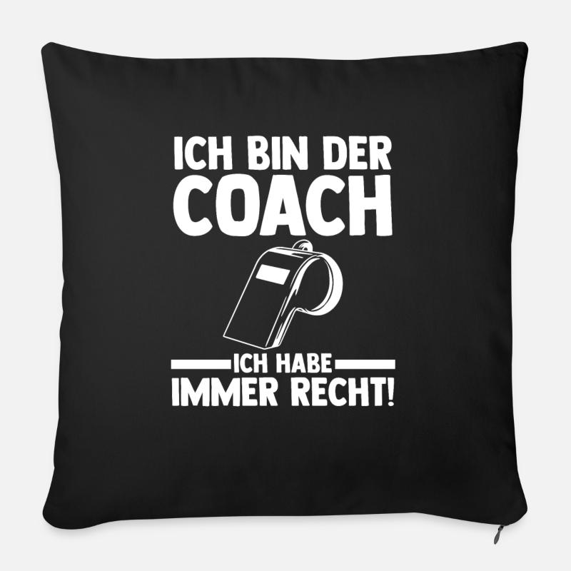 Mannschaft Trainer Und Coach - Sofakissenbezug 45 x 45 cm - Schwarz