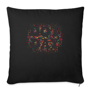 Chemise Dot Day Kids Boys Girls 2023 15 septembre - Housse de coussin décorative 45 x 45 cm - noir - Devant