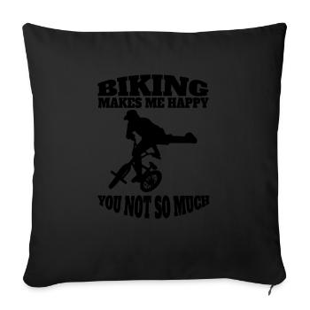 Cyclistes cyclistes Cyclistes Cyclistes Cyclisme - Housse de coussin décorative 45 x 45 cm - noir - Devant