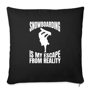 Snowboardfahrer Geschenk Snowboardsport Snowboard - Sofakissenbezug 45 x 45 cm - Schwarz - Vorne