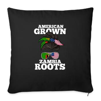 Zambia - Sofa pillowcase 17,3'' x 17,3'' (45 x 45 cm) - black - Front