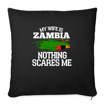 Zambia - Sofa pillowcase 17,3'' x 17,3'' (45 x 45 cm) - black - Front