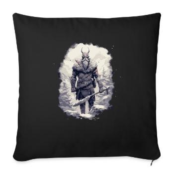 Viking Pride Wahalla Norse warrior tradition. - Sofa pillowcase 17,3'' x 17,3'' (45 x 45 cm) - black - Front