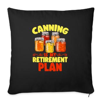 Mise en conserve, mise en conserve, mise en conserve, conservation des aliments - Housse de coussin décorative 45 x 45 cm - noir - Devant