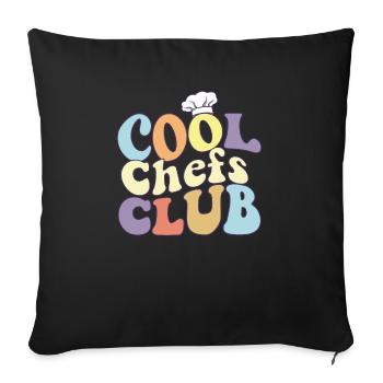 Cool Chefs Club Restaurant Culinary Arts Kitchen - Sofa pillowcase 17,3'' x 17,3'' (45 x 45 cm) - black - Front