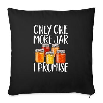 Mise en conserve, mise en conserve, mise en conserve, conservation des aliments - Housse de coussin décorative 45 x 45 cm - noir - Devant