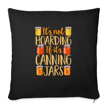 Mise en conserve, mise en conserve, mise en conserve, conservation des aliments - Housse de coussin décorative 45 x 45 cm - noir - Devant