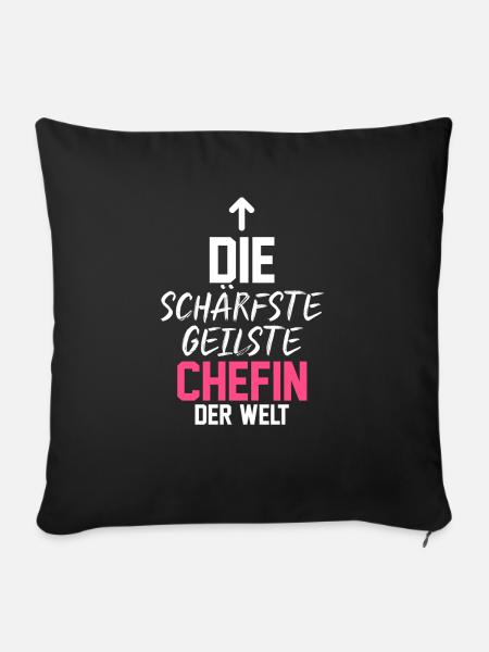 Arbeit Kollegen Büro Teamleiter Führungskraft Chef - Sofakissenbezug 45 x 45 cm - Schwarz