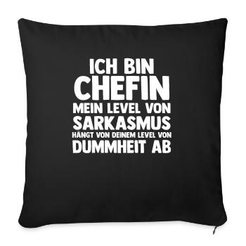 Arbeit Kollegen Büro Teamleiter Führungskraft Chef - Sofakissenbezug 45 x 45 cm - Schwarz - Vorne