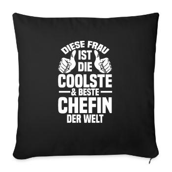 Arbeit Kollegen Büro Teamleiter Führungskraft Chef - Sofakissenbezug 45 x 45 cm - Schwarz - Vorne