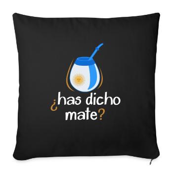 Argentina flag Argentine yerba mate tea - Sofa pillowcase 17,3'' x 17,3'' (45 x 45 cm) - black - Front