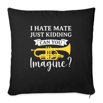 Mellophonist Musical Instrument Orchestra - Sofa pillowcase 17,3'' x 17,3'' (45 x 45 cm) - black - Front