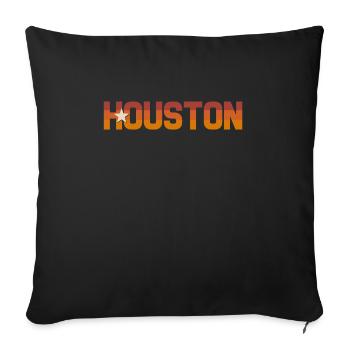 Texas Gift Huston Austin Dallas El Paso Rodeo - Sofa pillowcase 17,3'' x 17,3'' (45 x 45 cm) - black - Front