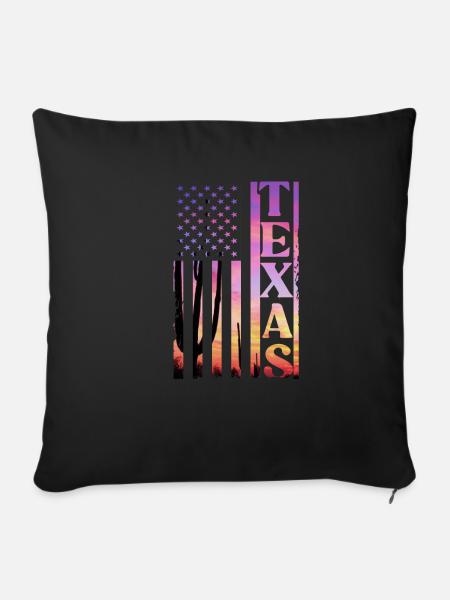 Texas - Sofakissenbezug 45 x 45 cm - Schwarz