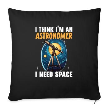 Astronomer Astronomy Constellations Stars Space - Sofa pillowcase 17,3'' x 17,3'' (45 x 45 cm) - black - Front