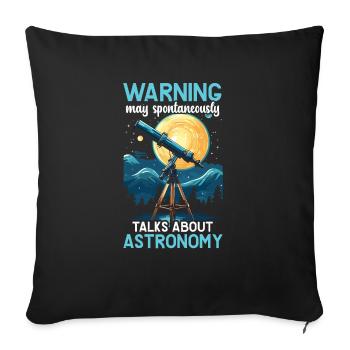 Astronomer Astronomy Constellations Stars Space - Sofa pillowcase 17,3'' x 17,3'' (45 x 45 cm) - black - Front