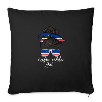 Cape Verde - Sofa pillowcase 17,3'' x 17,3'' (45 x 45 cm) - black - Front