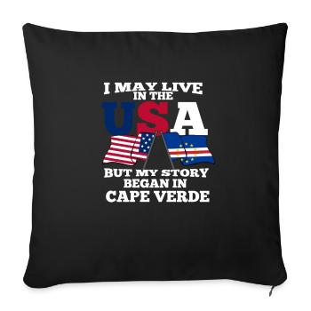 Cape Verde - Sofa pillowcase 17,3'' x 17,3'' (45 x 45 cm) - black - Front