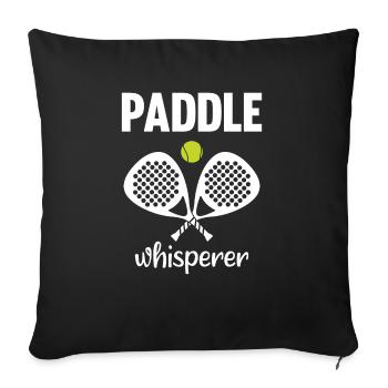Paddle Whisperer Paddle Tennis - Housse de coussin décorative 45 x 45 cm - noir - Devant