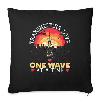 Amateurfunker Morsecode Radioaktivität - Sofakissenbezug 45 x 45 cm - Schwarz - Vorne